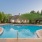 pool with tropical landscaping