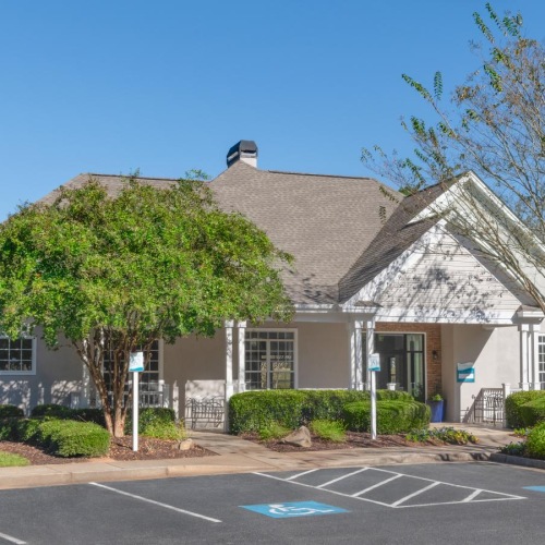 exterior of buildings with nearby landscaping